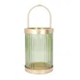 Lampion TELDO z zielonym szkłem 12x26,2 cm