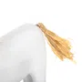 Dekoracja stojąca SOLEA kucyk z trawą morską biały 16,5x4,2x18 cm