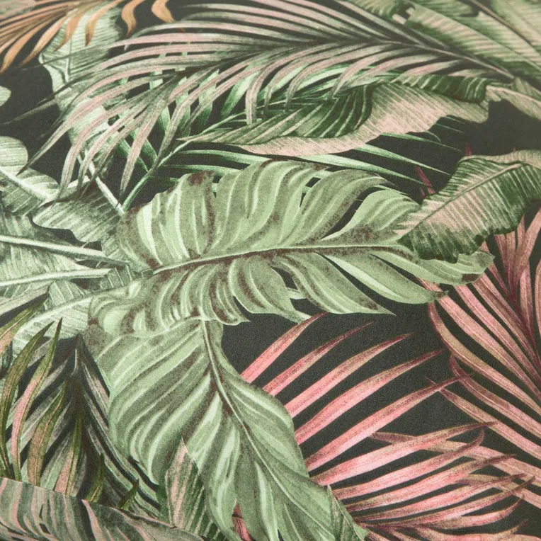 Pościel ALMO z mikrofibry zielona w liście 160x200 cm