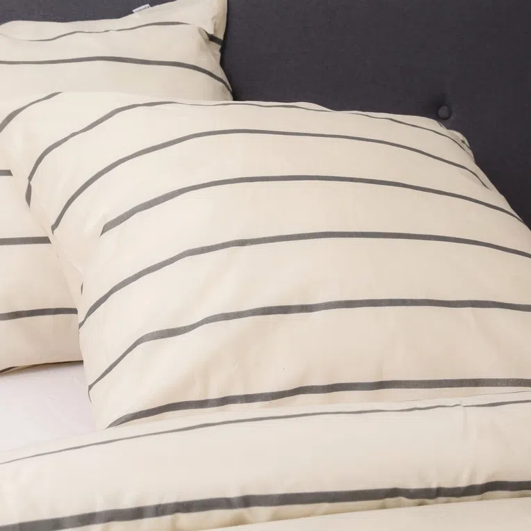 Pościel ARIS bawełniana beżowa w paski 200x220 cm