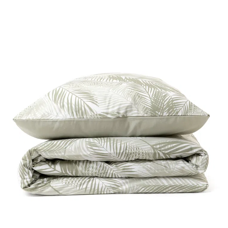 Pościel PAUME bawełniana oliwkowa 200x220 cm