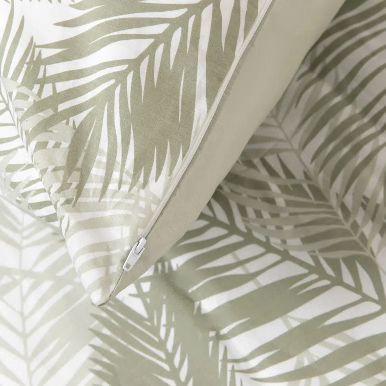 Pościel PAUME bawełniana oliwkowa 200x220 cm