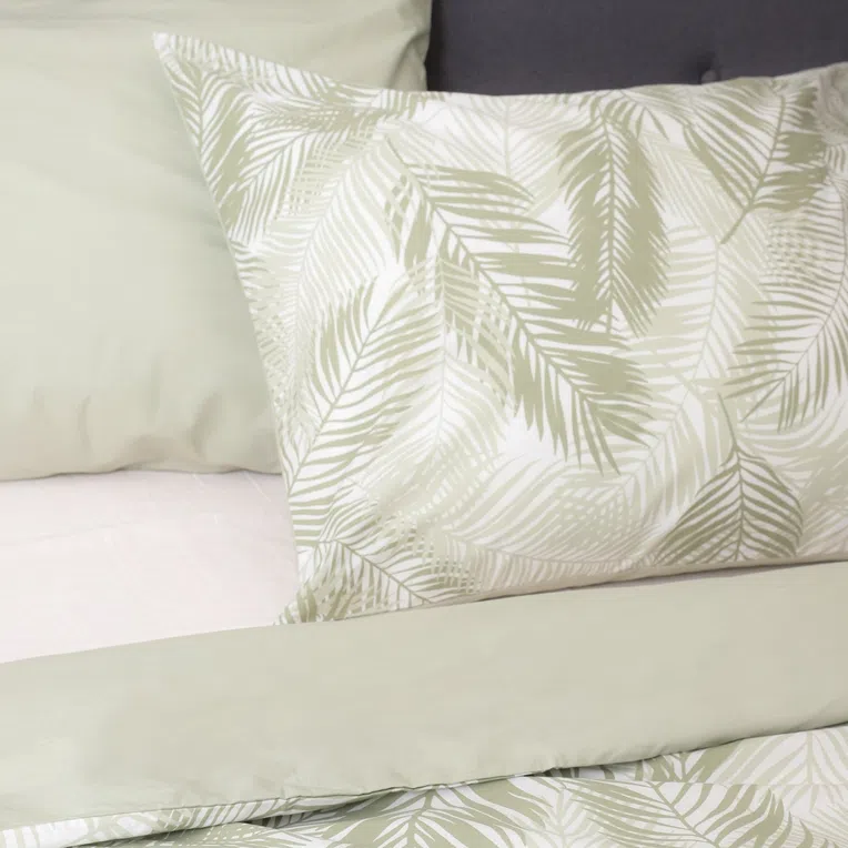 Pościel PAUME bawełniana oliwkowa 200x220 cm