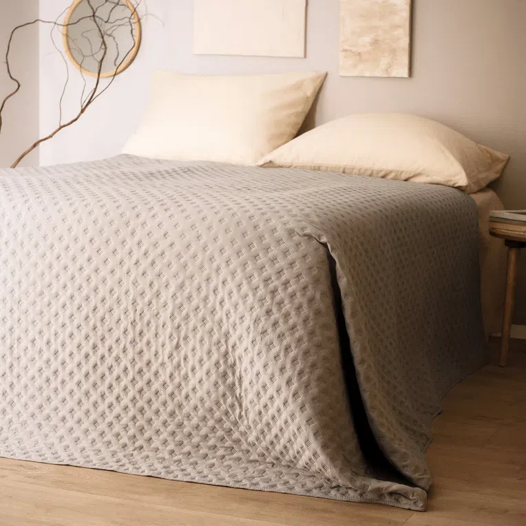 Narzuta FALNA szara 200x220 cm