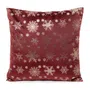Poszewka TANESI w złote śnieżynki bordowa 45x45 cm
