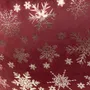 Poszewka TANESI w złote śnieżynki bordowa 45x45 cm