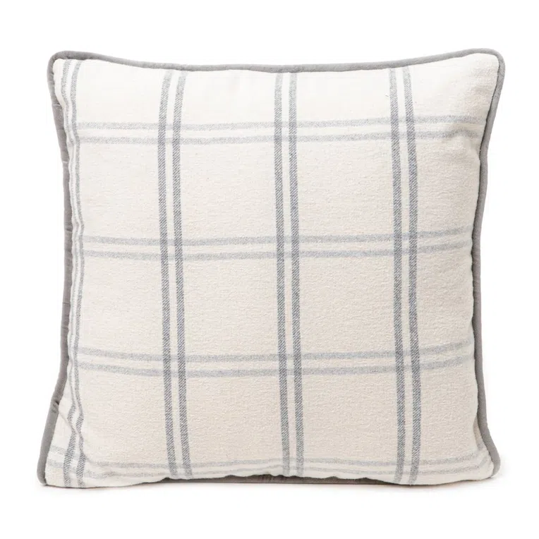 Poszewka BARD w kratę beżowa 45x45 cm