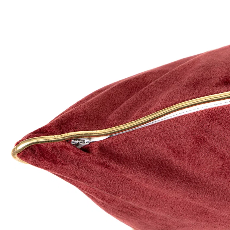 Poszewka JULE z dzwoneczkami bordowa 45x45 cm