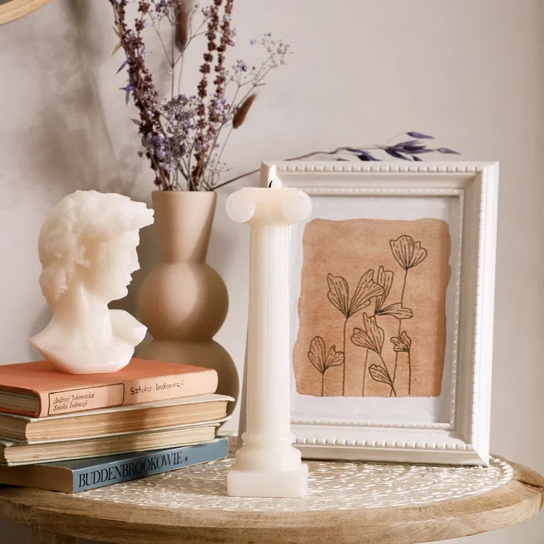 Świeca ANTIQUE ecru 20cm