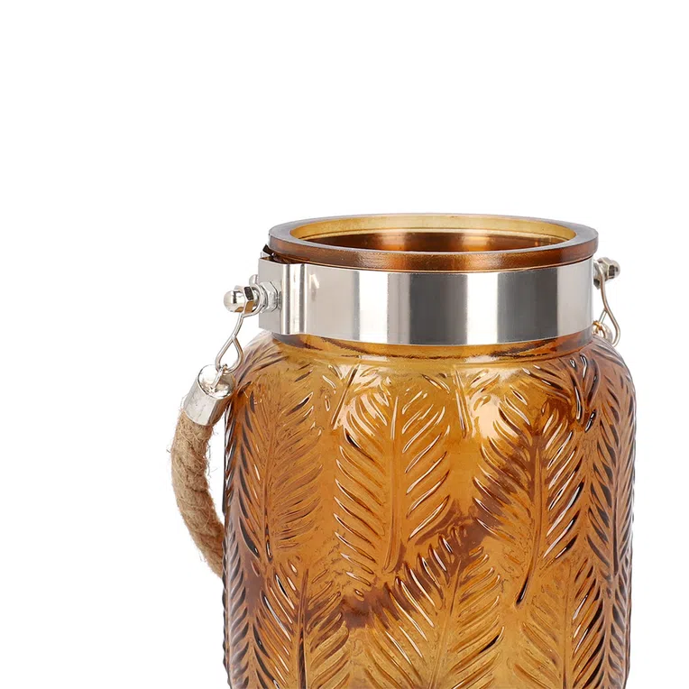 Lampion FLOR brązowy 12x16 cm