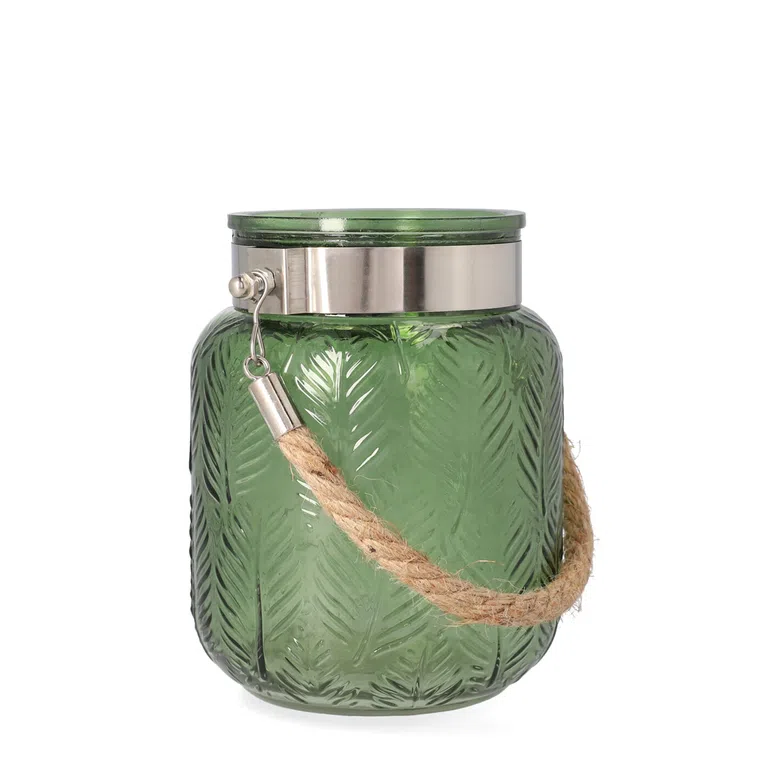 Lampion FLOR jasnozielony 12x16 cm