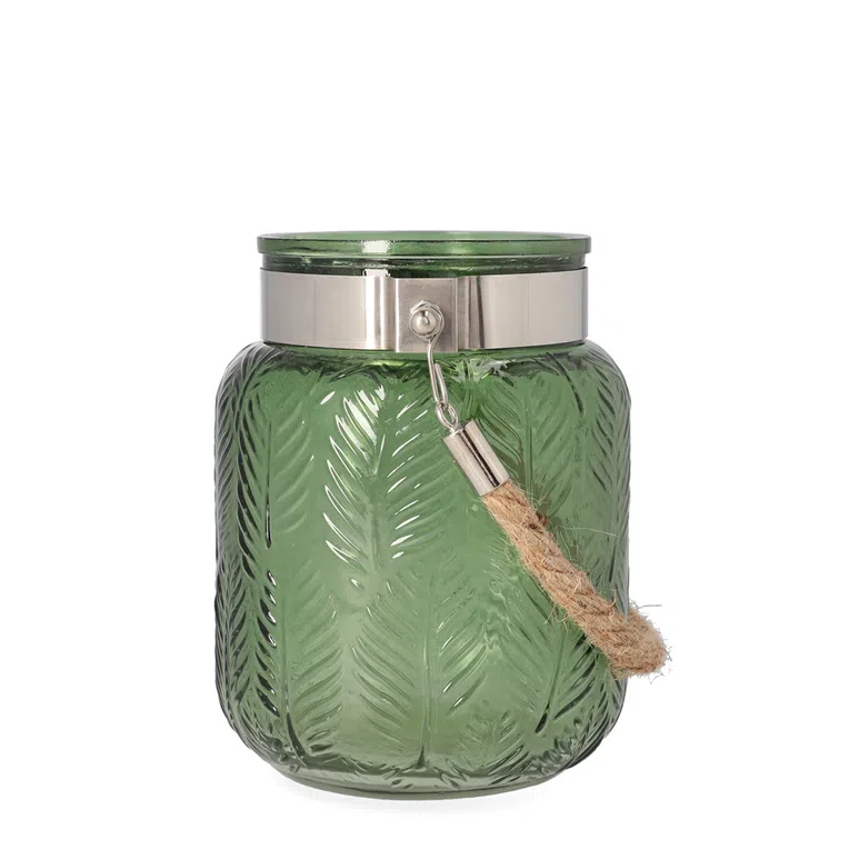 Lampion FLOR jasnozielony 12x16 cm