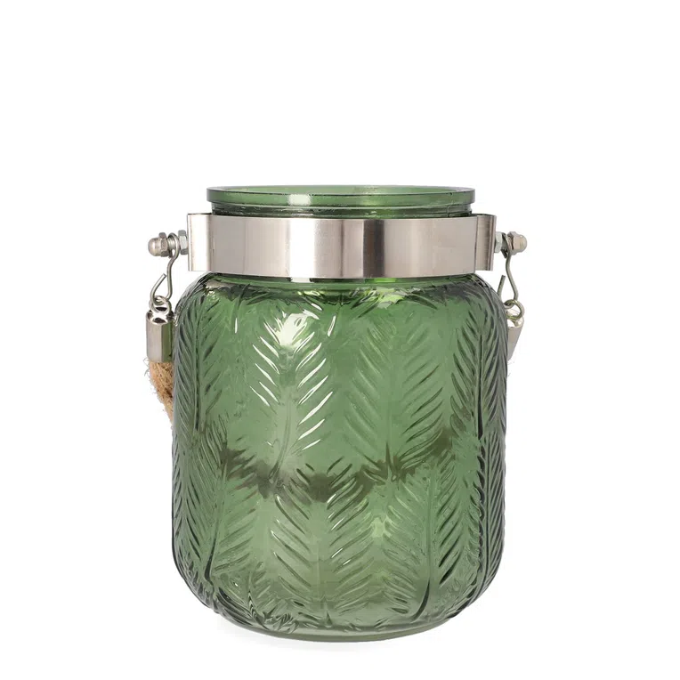 Lampion FLOR jasnozielony 12x16 cm