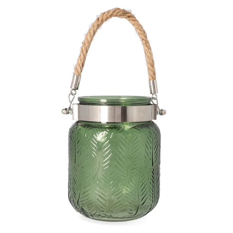 Lampion FLOR jasnozielony 12x16 cm