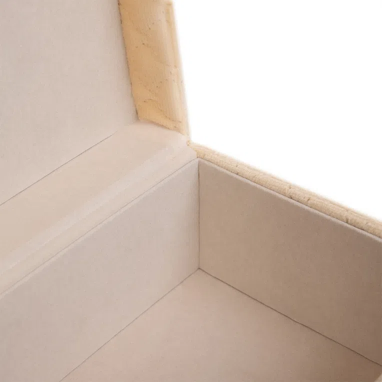 Szkatułka MELA welurowa beżowa 17,5x12,5x9,5 cm