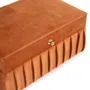 Szkatułka FALLON welurowa ruda 17,5x12x8 cm