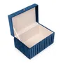 Szkatułka FALLON welurowa granatowa 23x15x12,5 cm
