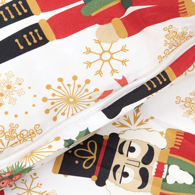 Pościel NUTCRACKER z mikrofibry z motywem świątecznym 160x200 cm