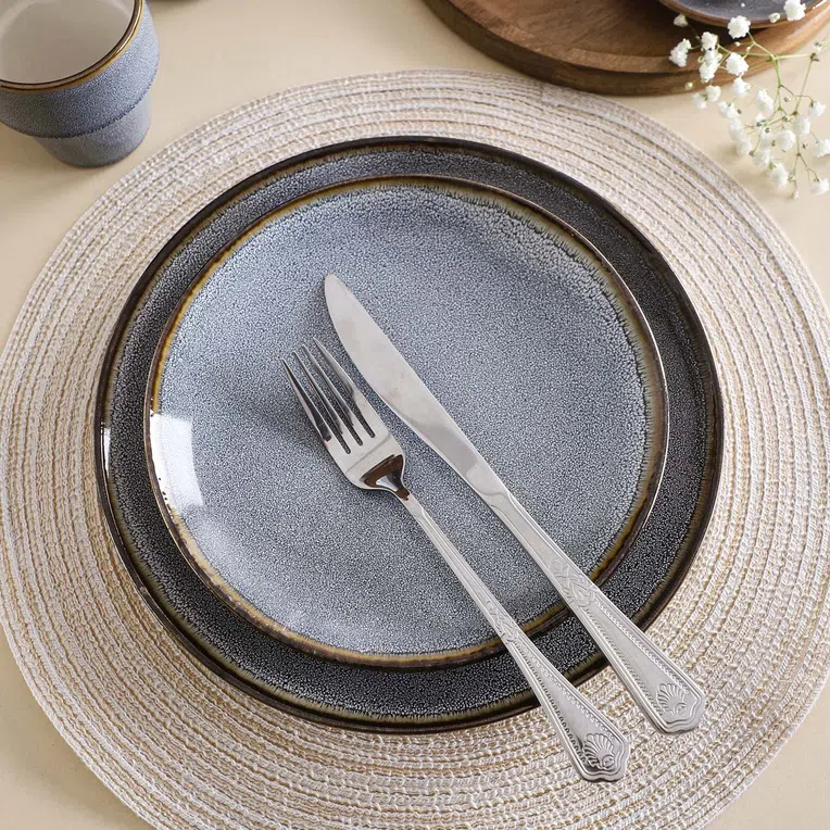 Talerz LARISA deserowy szary 21 cm