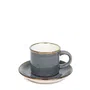 Filiżanka LARISA do espresso ze spodkiem szara 0,08 l