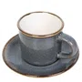 Filiżanka LARISA do espresso ze spodkiem szara 0,08 l