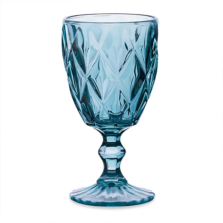 Zestaw kieliszków LUNNA do wina ciemno niebieskich 4 szt. 0,31 l