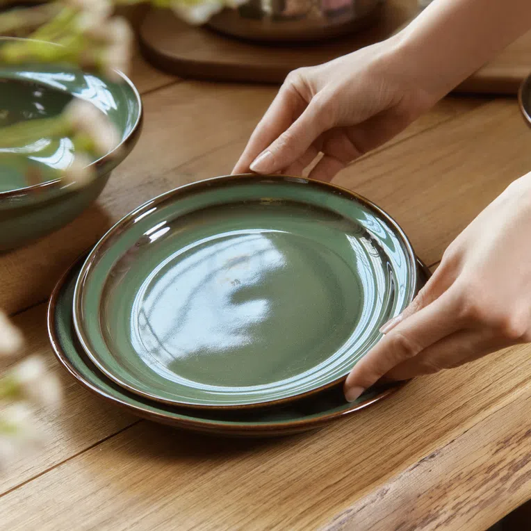 Talerz GRINGO deserowy zielony 20 cm