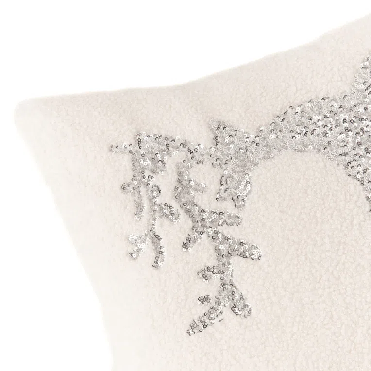 Poszewka NIKO z reniferem w cekiny 45x45 cm