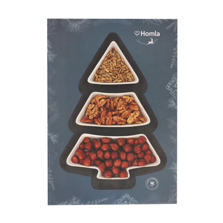 Deska VERCER łupkowa do serwowania z miseczkami 3 szt.