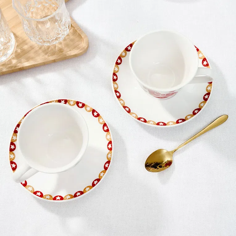 Filiżanka NUKKO ze spodkiem z konikami 0,2 l