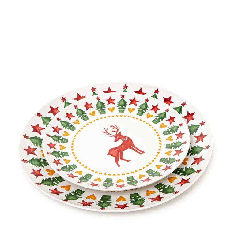 Talerz NUKKO obiadowy z reniferem 26 cm