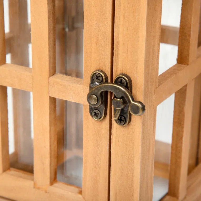 Latarnia BUREL drewniana 18x18x51 cm