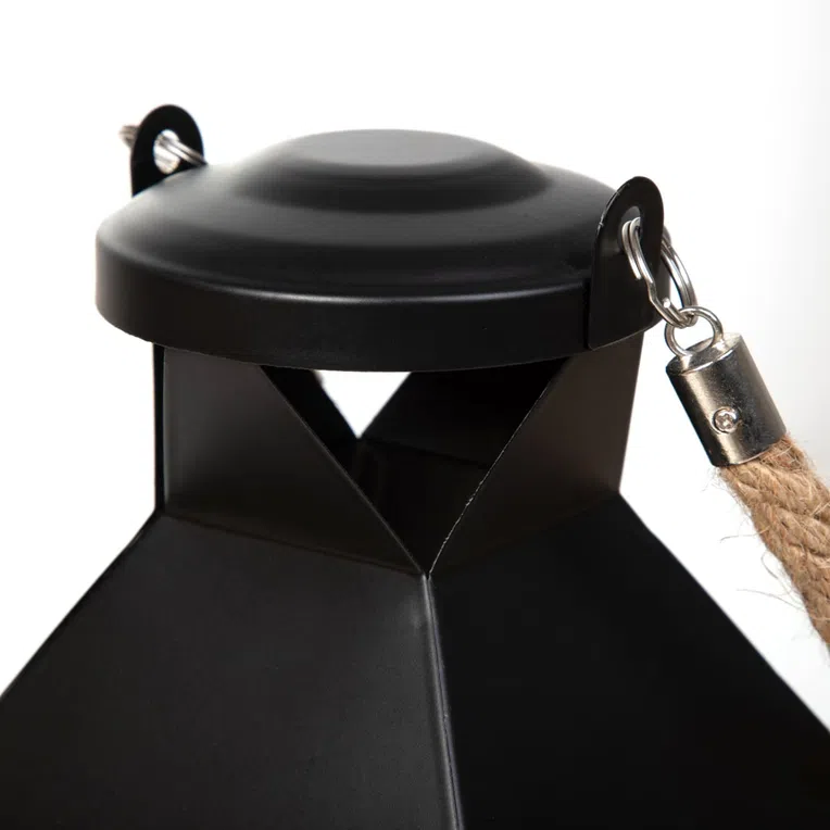 Latarnia BUREL drewniana 18x18x51 cm