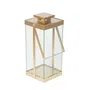 Latarnia BRELA metalowa złota 15x15x36 cm