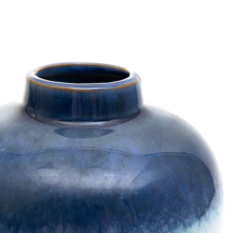Wazon SOLETO ceramiczny granatowy 15x5x22,4 cm