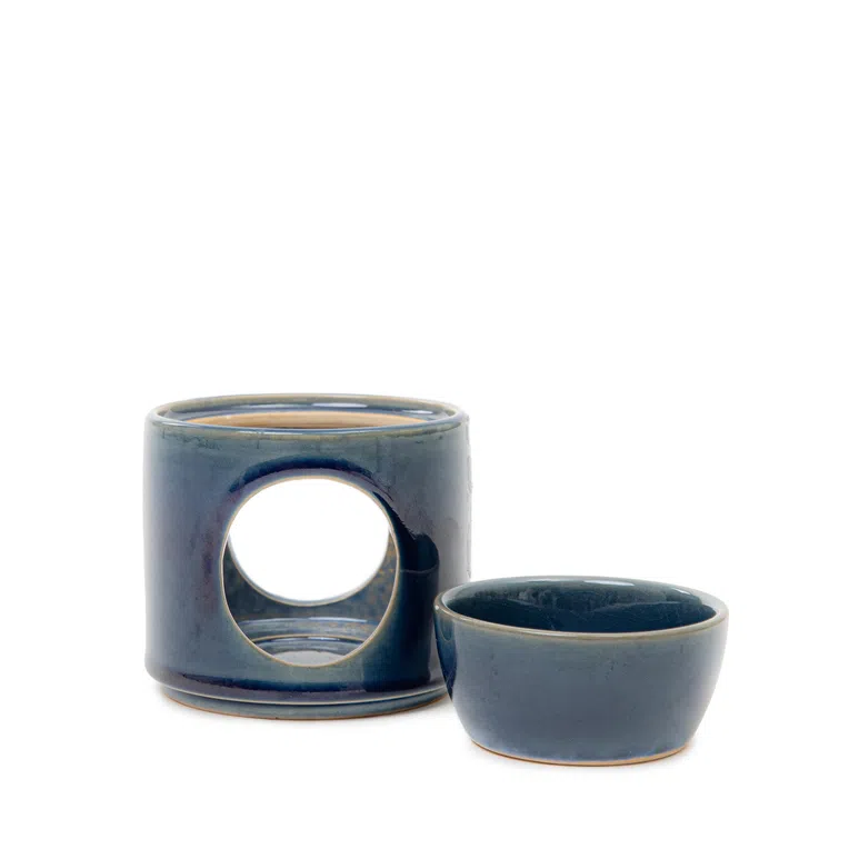 Kominek SOLETO ceramiczny granatowy 9,4x9,6 cm