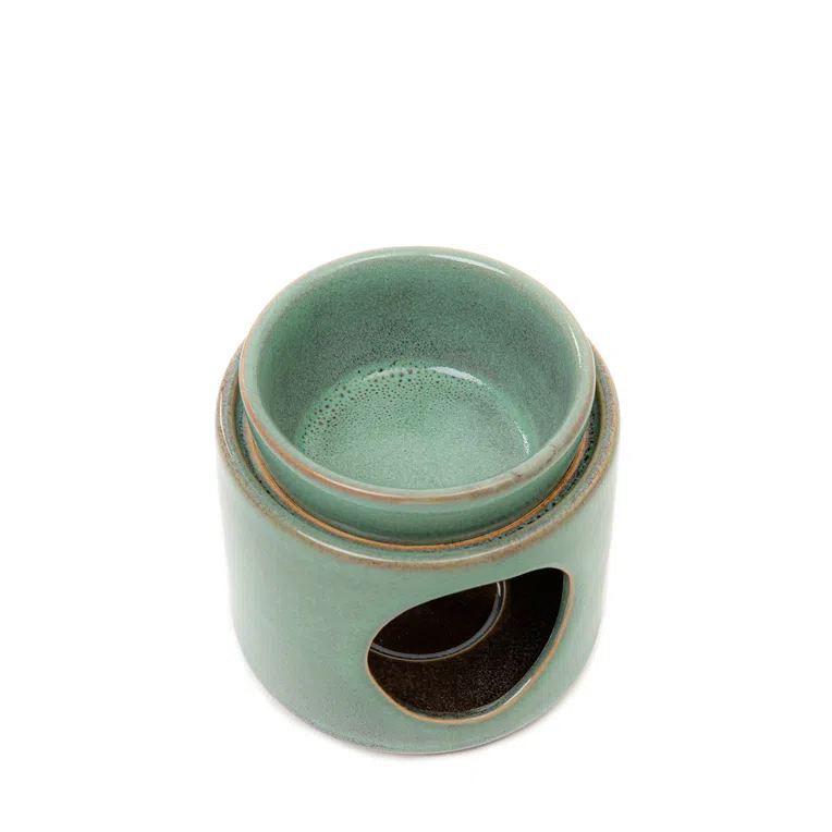 Kominek SOLETO ceramiczny zielony 9,4x9,6 cm