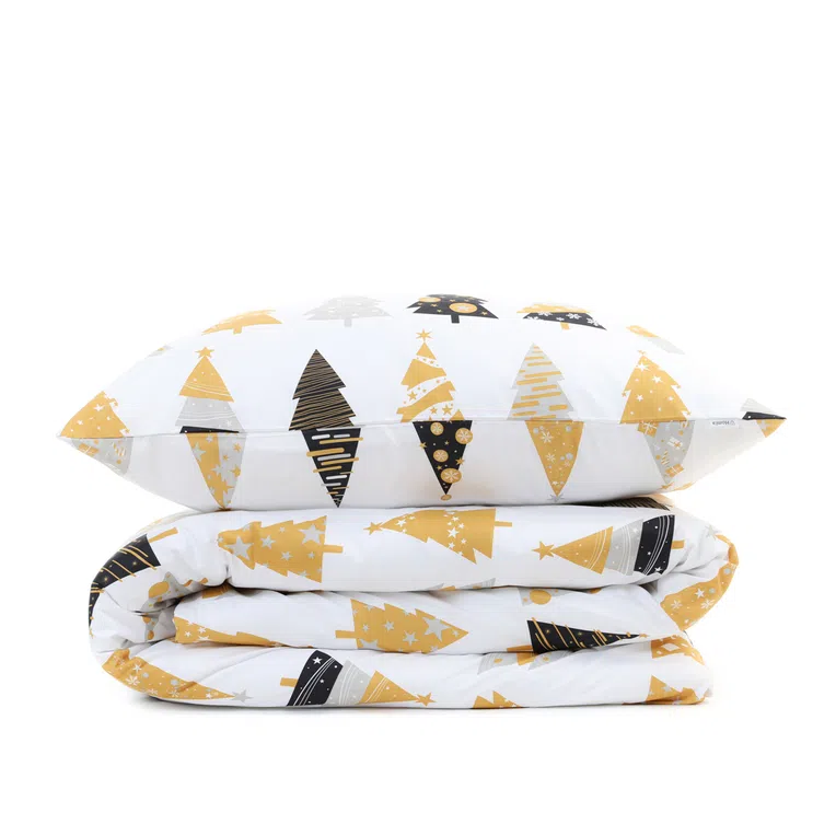 Pościel NATA z mikrofibry w choinki 140x200 cm + 1*70x80 cm