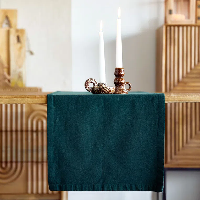 Bieżnik FEMELO ciemnozielony 40x160 cm