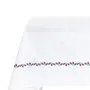 Obrus ILEX biały z lamówką 150x220 cm