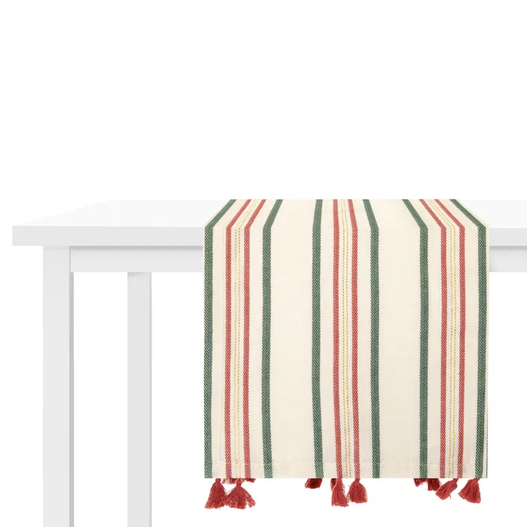 Bieżnik STRIMLER świąteczny w paski 40x160 cm