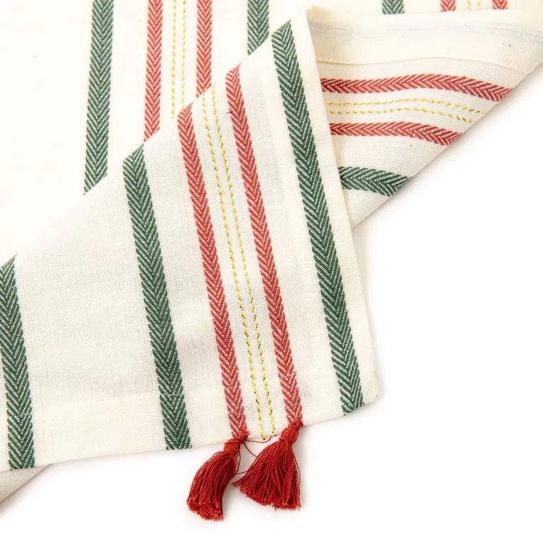 Bieżnik STRIMLER świąteczny w paski 40x160 cm