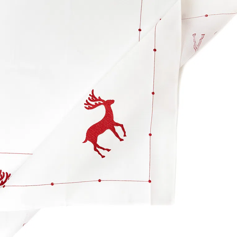 Obrus RODE biały z haftem 130x180 cm