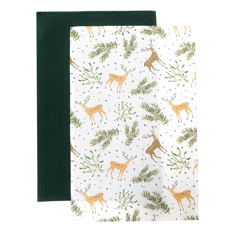 Zestaw ścierek kuchennych LANDSKAB z motywem świątecznym 2*45x70 cm