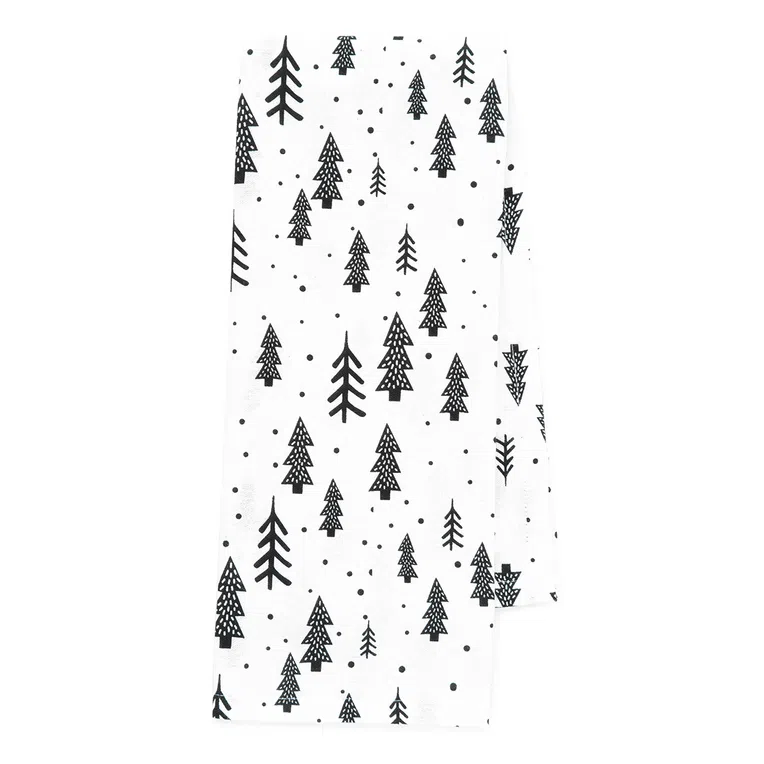 Zestaw ścierek kuchennych HALLA w czarne choinki 2*45x70 cm