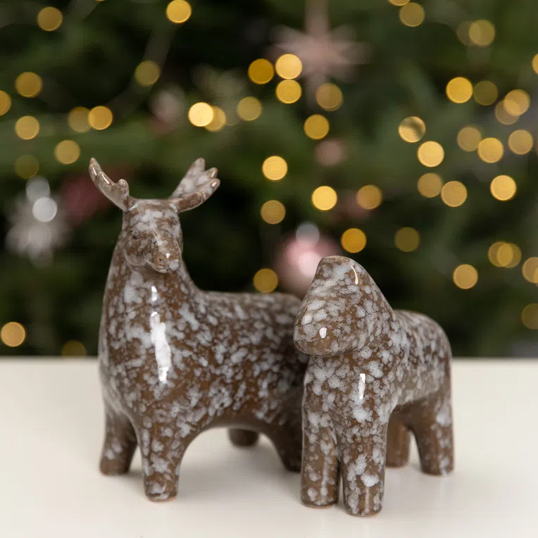 Ozdoba stojąca ISLA ceramiczna 12,6x13,2x4,7 cm