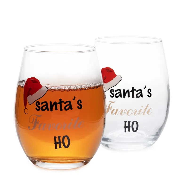 Szklanka MELIOS czapka Mikołaja, 2 szt. 0,6 ml