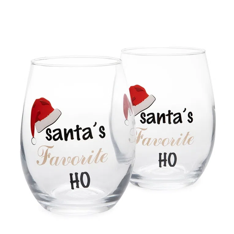 Szklanka MELIOS czapka Mikołaja, 2 szt. 0,6 ml