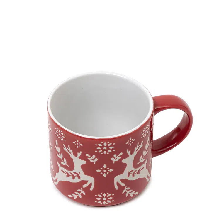 Kubek AVERO czerwony z jelonkami 0,35 l