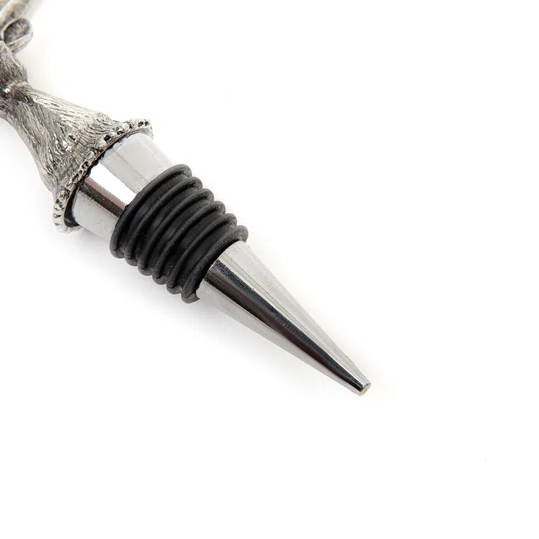 Korek REINDEER do wina srebrny jeleń 12x7 cm